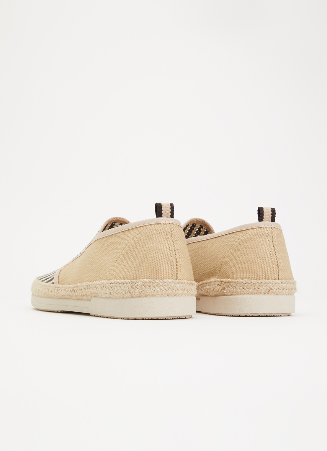 Dune London Fishing espadrilles met gebreid bovenwerk - achterkant 2 beige