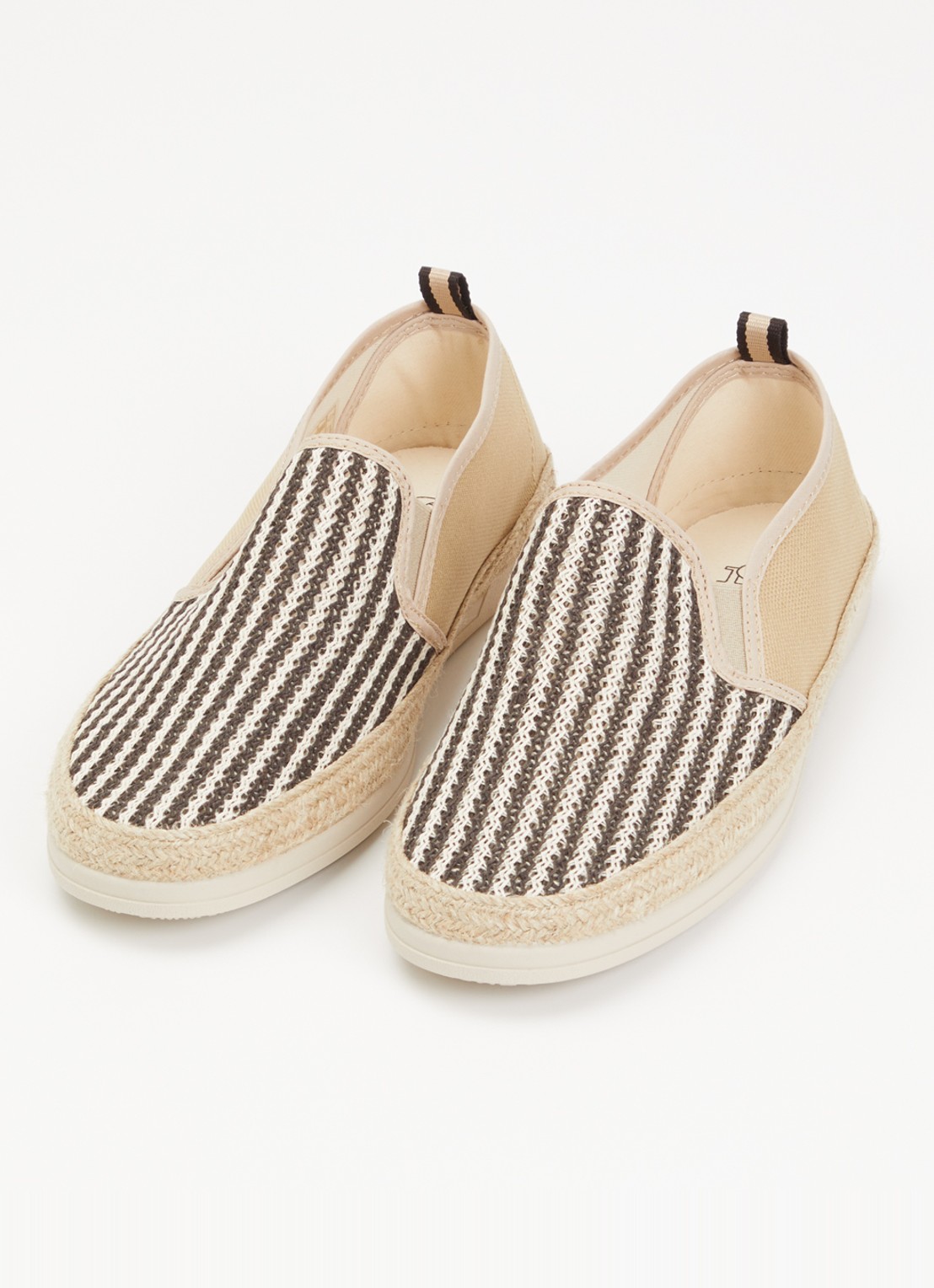Dune London Fishing espadrilles met gebreid bovenwerk - detail 3 beige