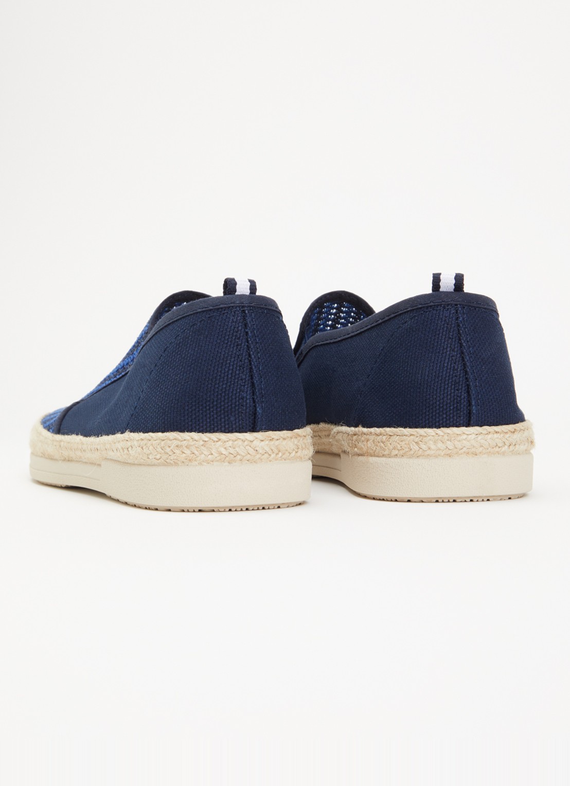 Dune London Fishing espadrilles met gebreid bovenwerk - achterkant 5 donkerblauw