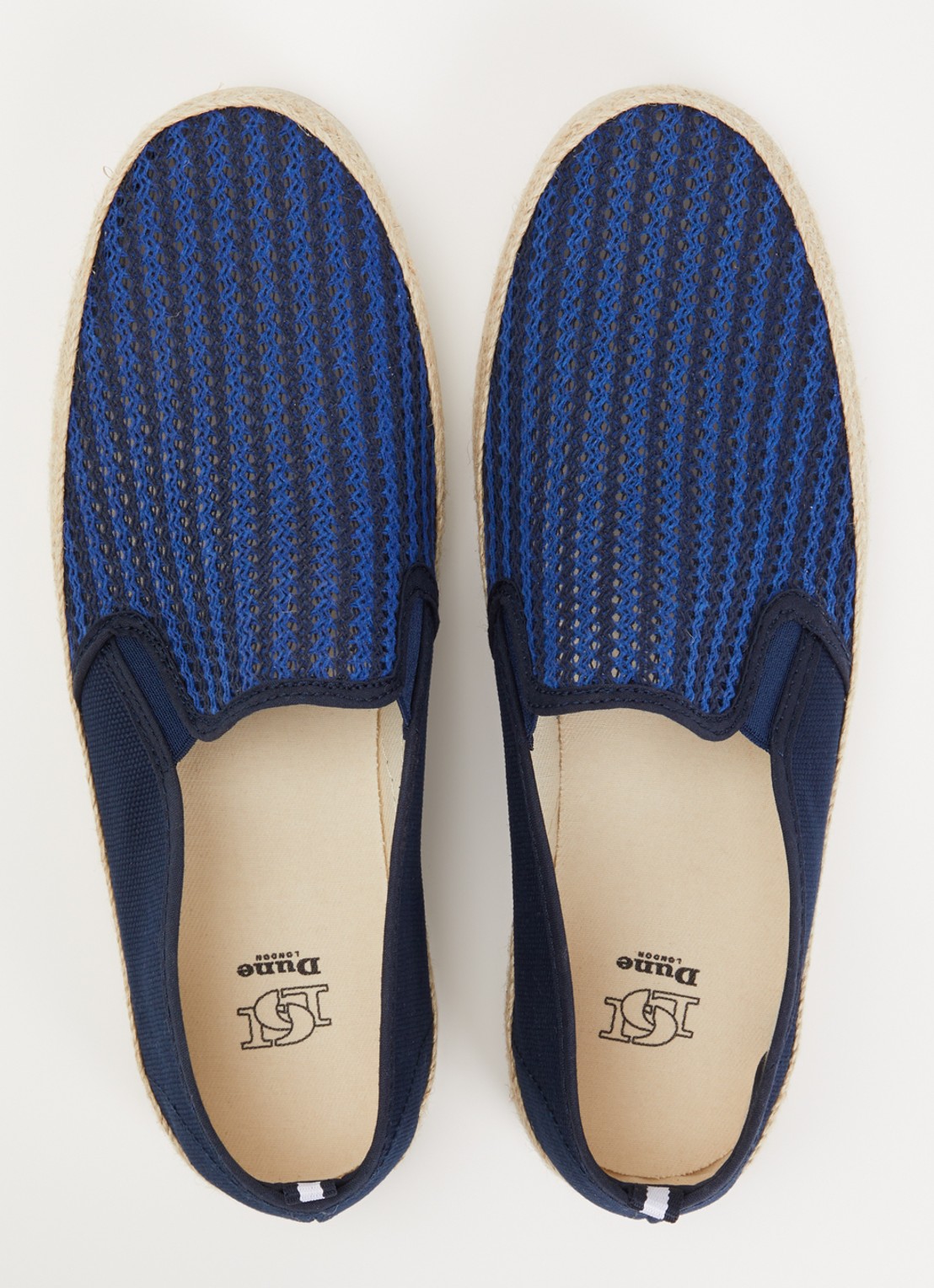 Dune London Fishing espadrilles met gebreid bovenwerk - detail 3 donkerblauw