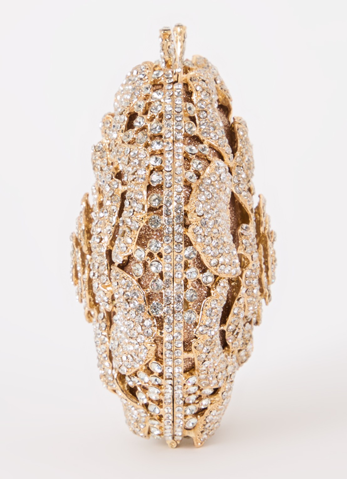 Dune London Floral clutch met strass - detail 3 goud