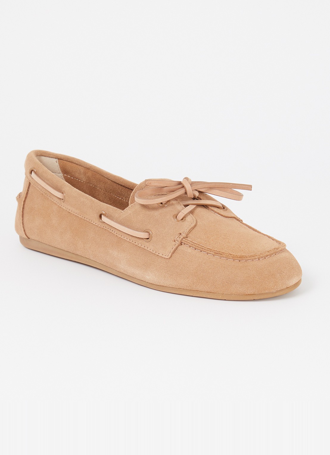Dune London Gala bootschoen van leer - voorkant 2 beige