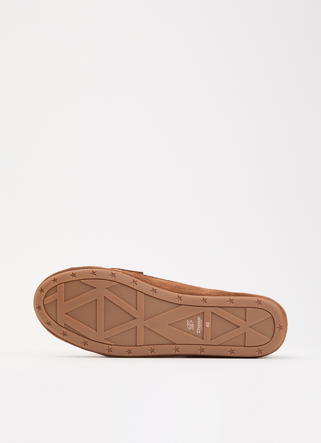 Dune London Geen mocassin van leer met franjes - detail 4 cognac