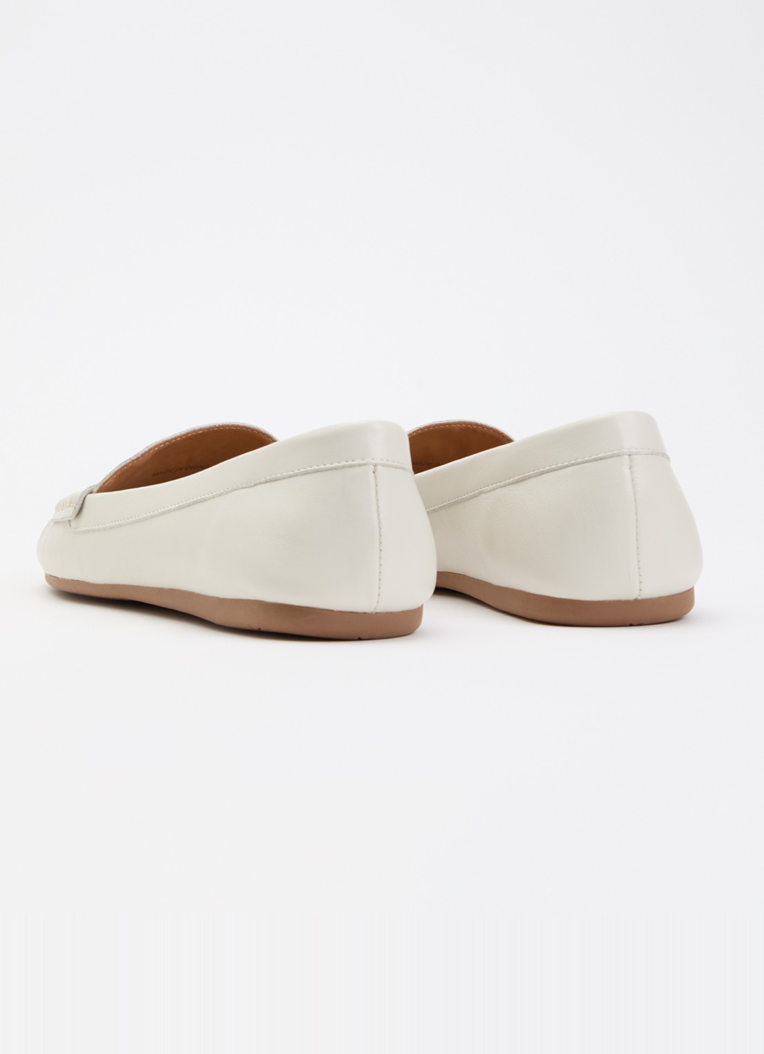 Dune London Geen mocassin van leer met franjes - achterkant gebroken wit