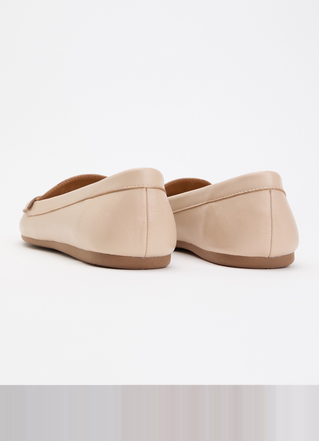 Dune London Geen mocassin van leer met franjes - achterkant 4 roze