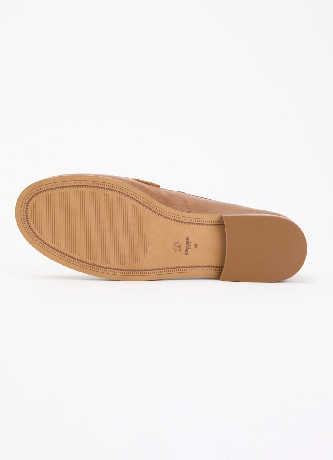 Dune London Giavonni loafer van leer - detail 4 bruin