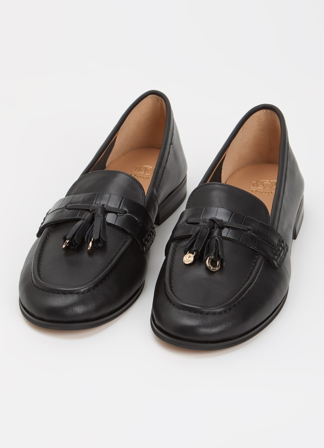 Dune London Giavonni loafer van leer - detail 3 zwart