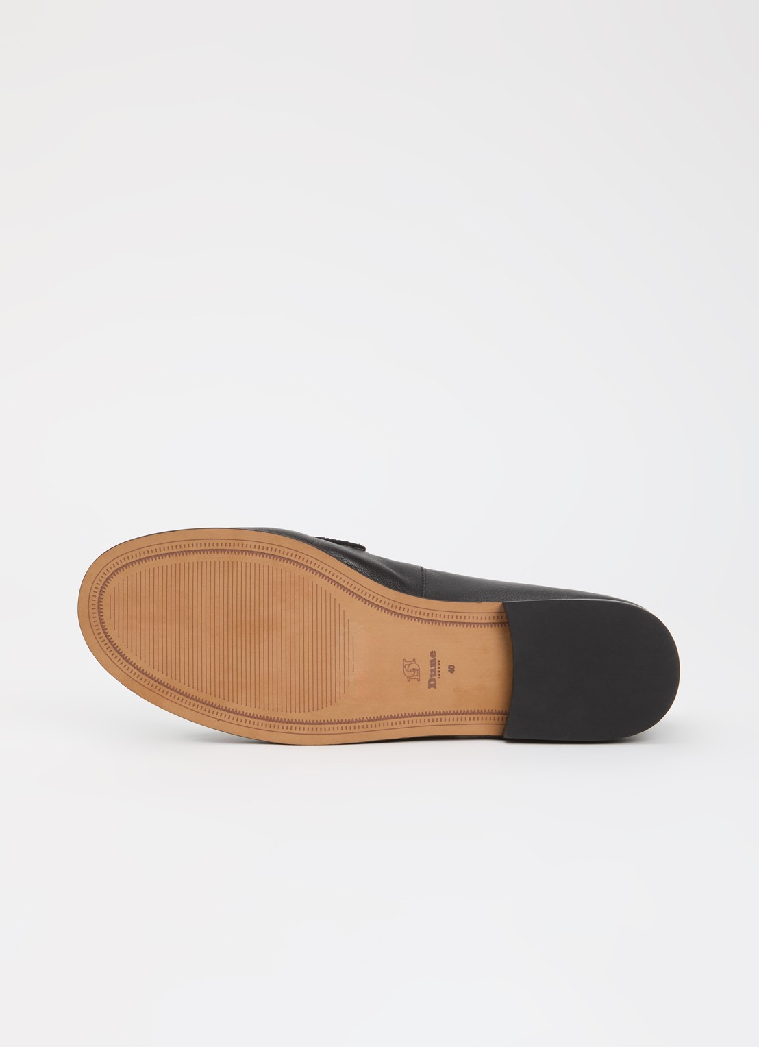 Dune London Giavonni loafer van leer - detail 5 zwart