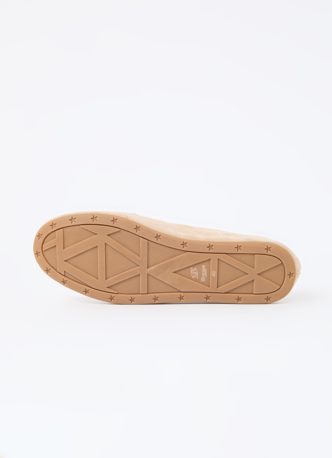 Dune London Gina loafer van leer met logo - detail 3 beige