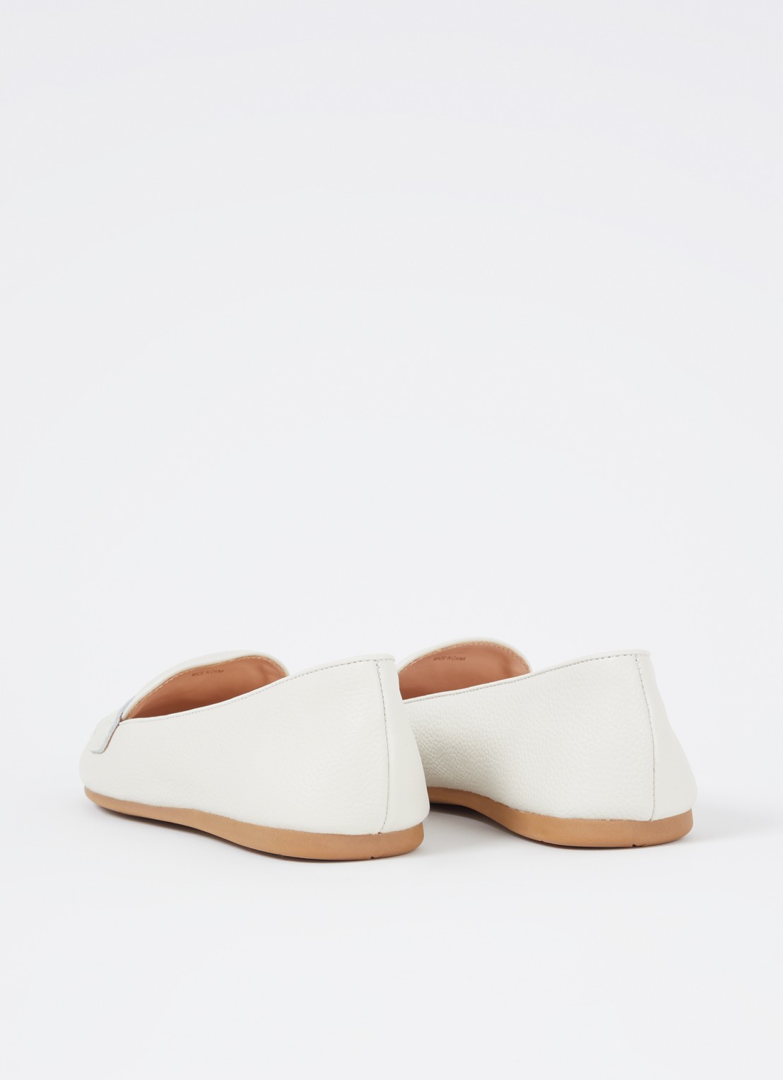 Dune London Gina loafer van leer met logo - achterkant 4 gebroken wit