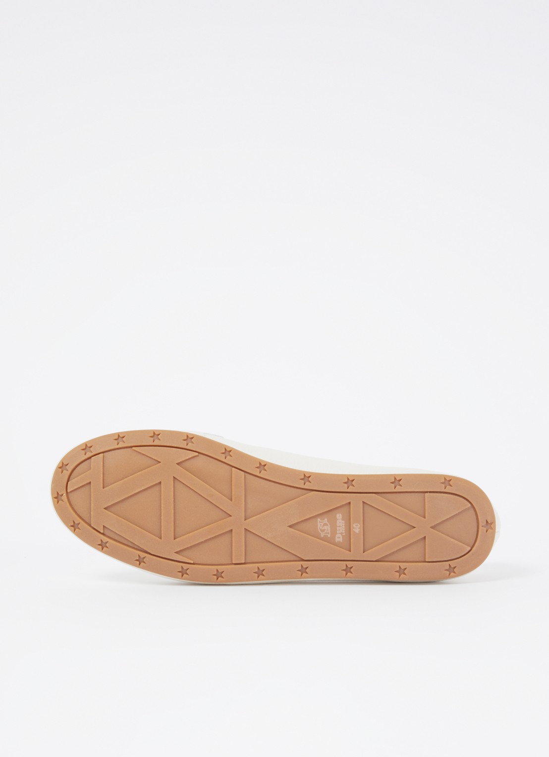 Dune London Gina loafer van leer met logo - detail 3 gebroken wit