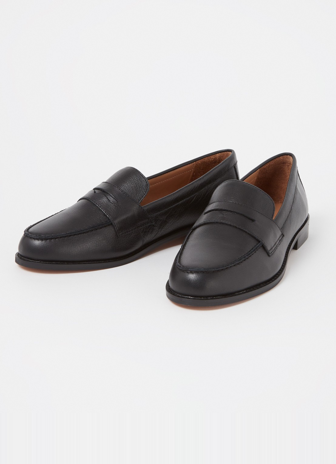 Dune London Ginelli loafer van leer  - detail 2 zwart