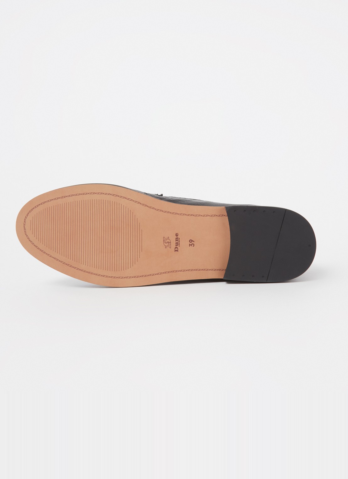 Dune London Ginelli loafer van leer  - detail 4 zwart