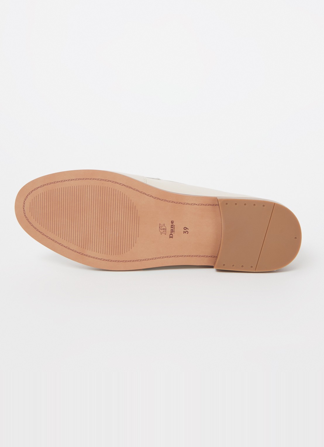 Dune London Ginelli loafer van leer  - detail 3 creme