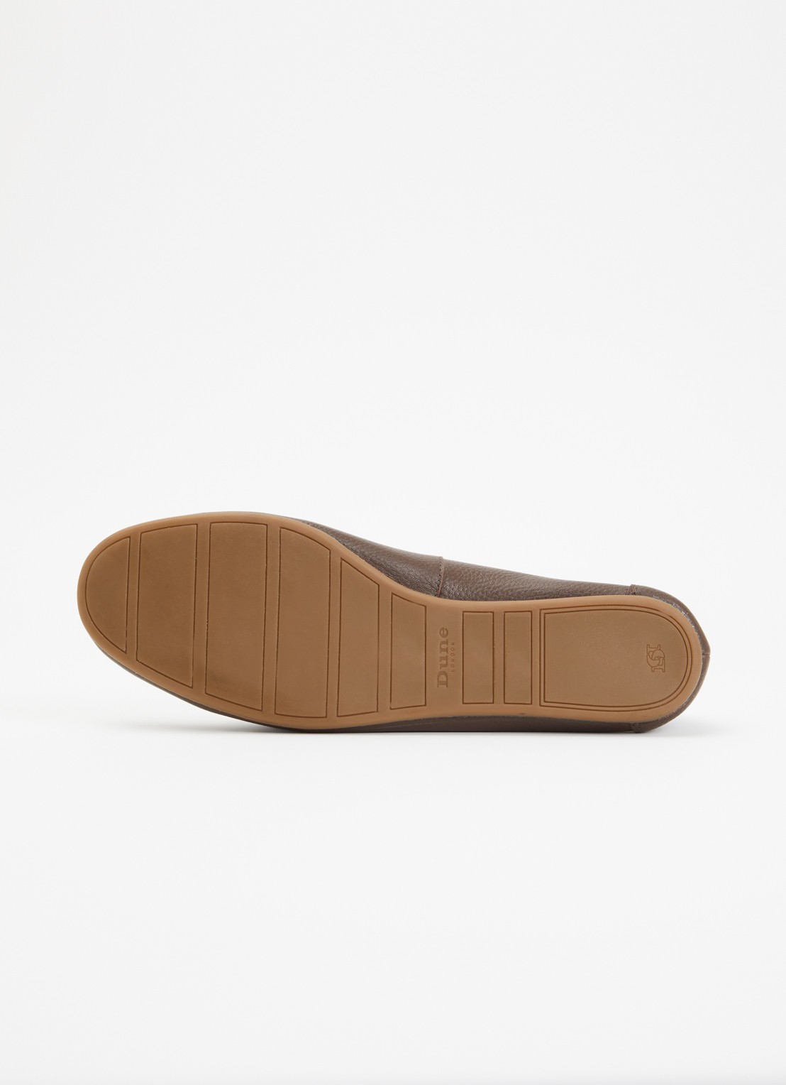 Dune London Girella mocassin van leer met strikdetail - detail 3 chocoladebruin