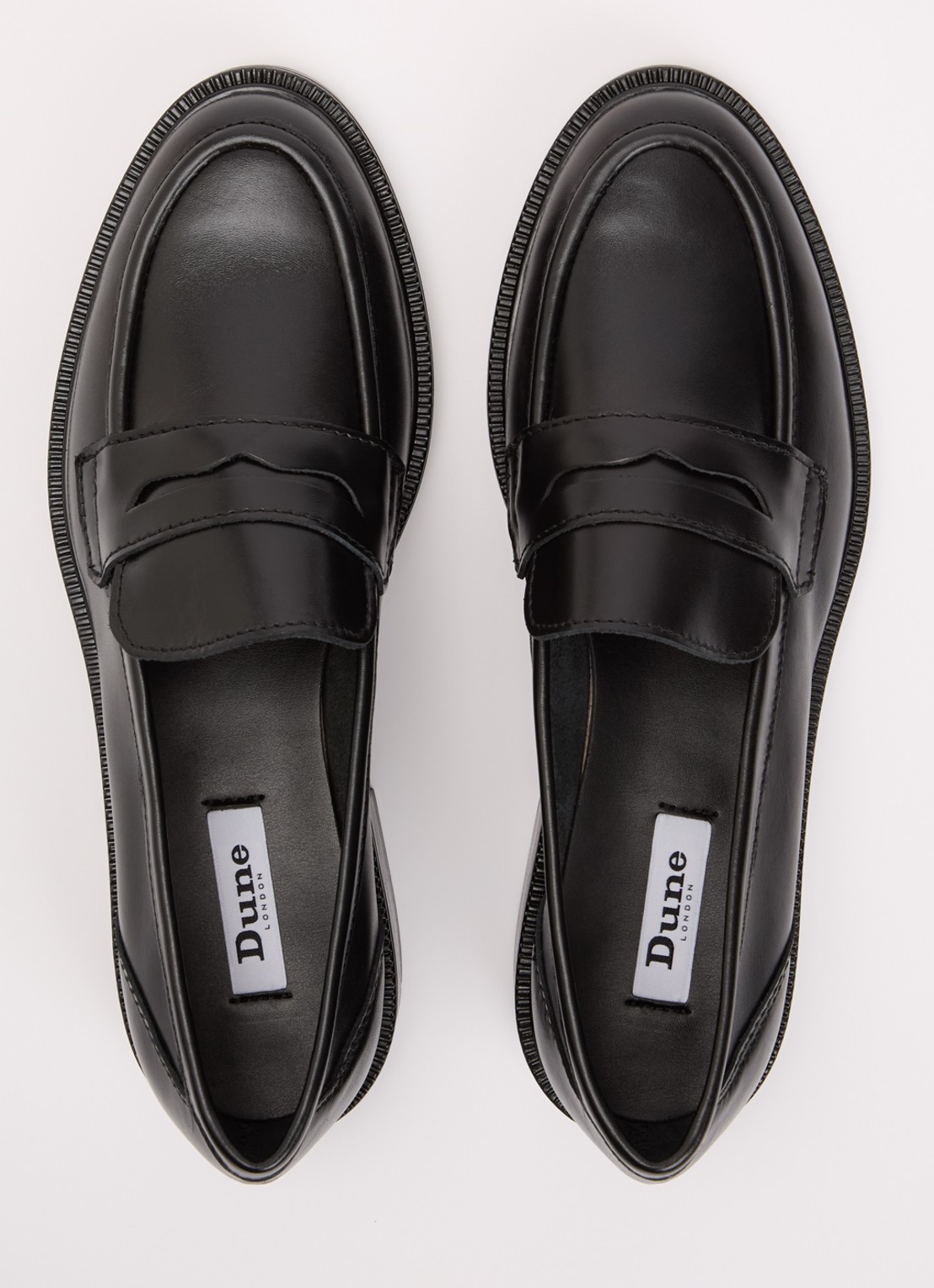 Dune London Giya loafer van leer - detail 4 zwart