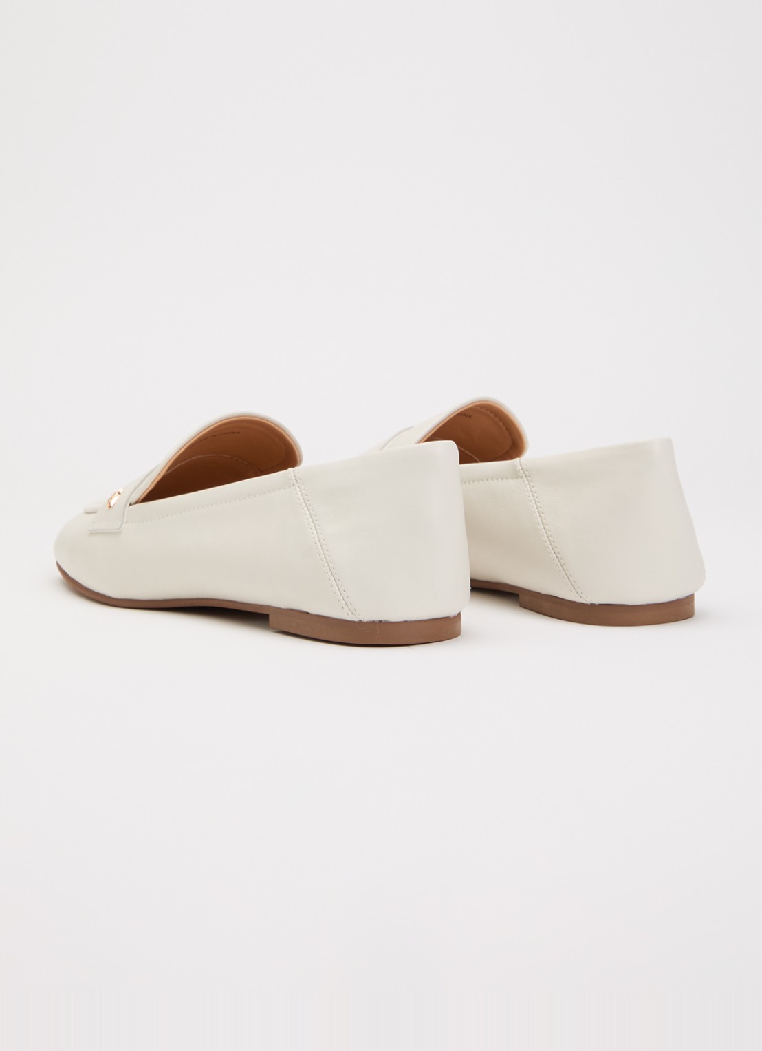 Dune London Glances loafer van leer - achterkant 5 wit
