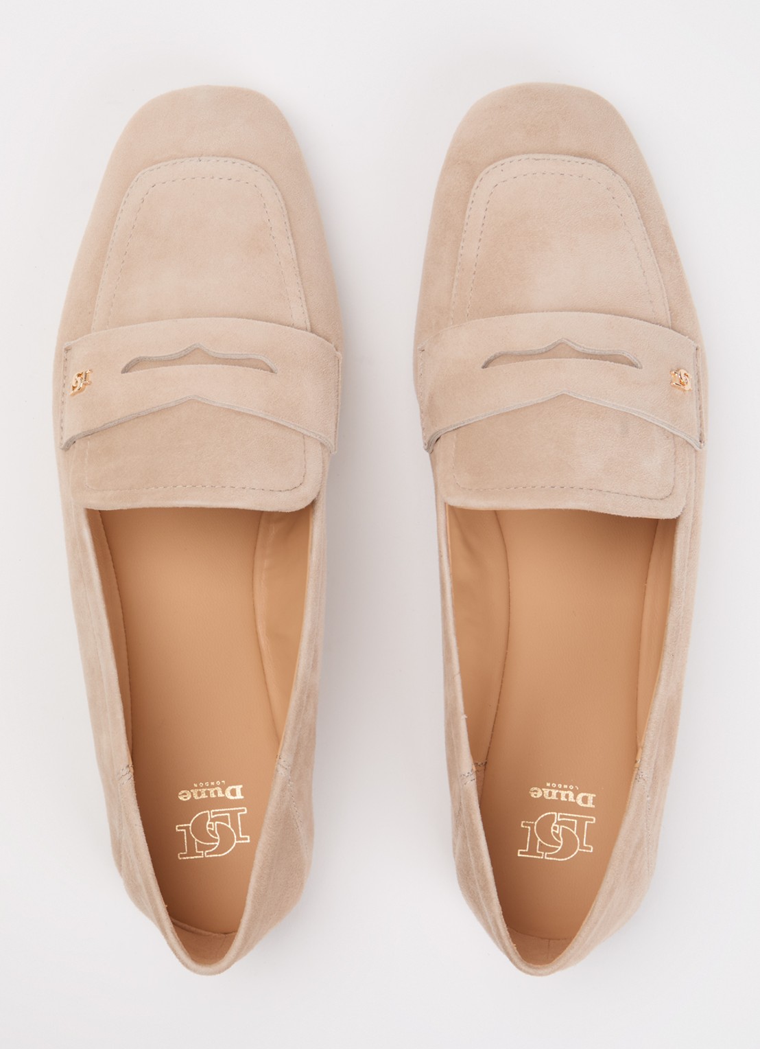 Dune London Glances loafer van leer - detail 4 beige