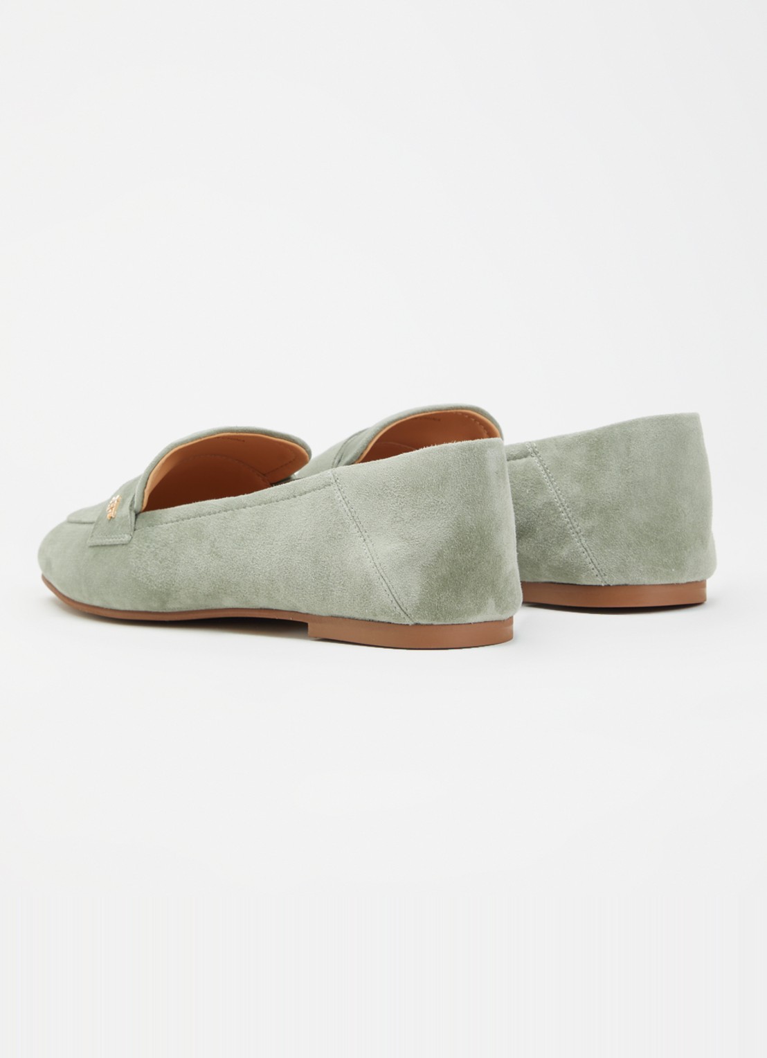 Dune London Glances loafer van leer - achterkant groen