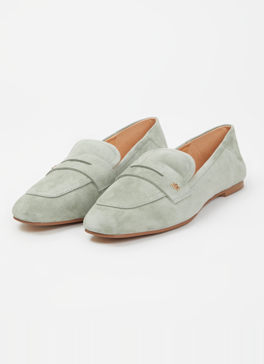 Dune London Glances loafer van leer - detail 2 groen
