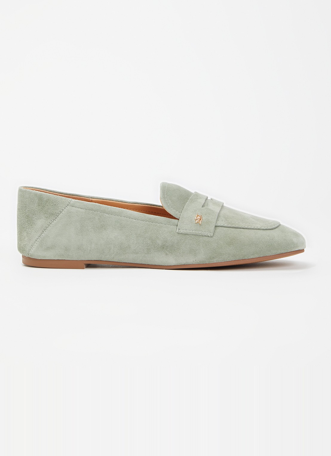 Dune London Glances loafer van leer - voorkant 5 groen