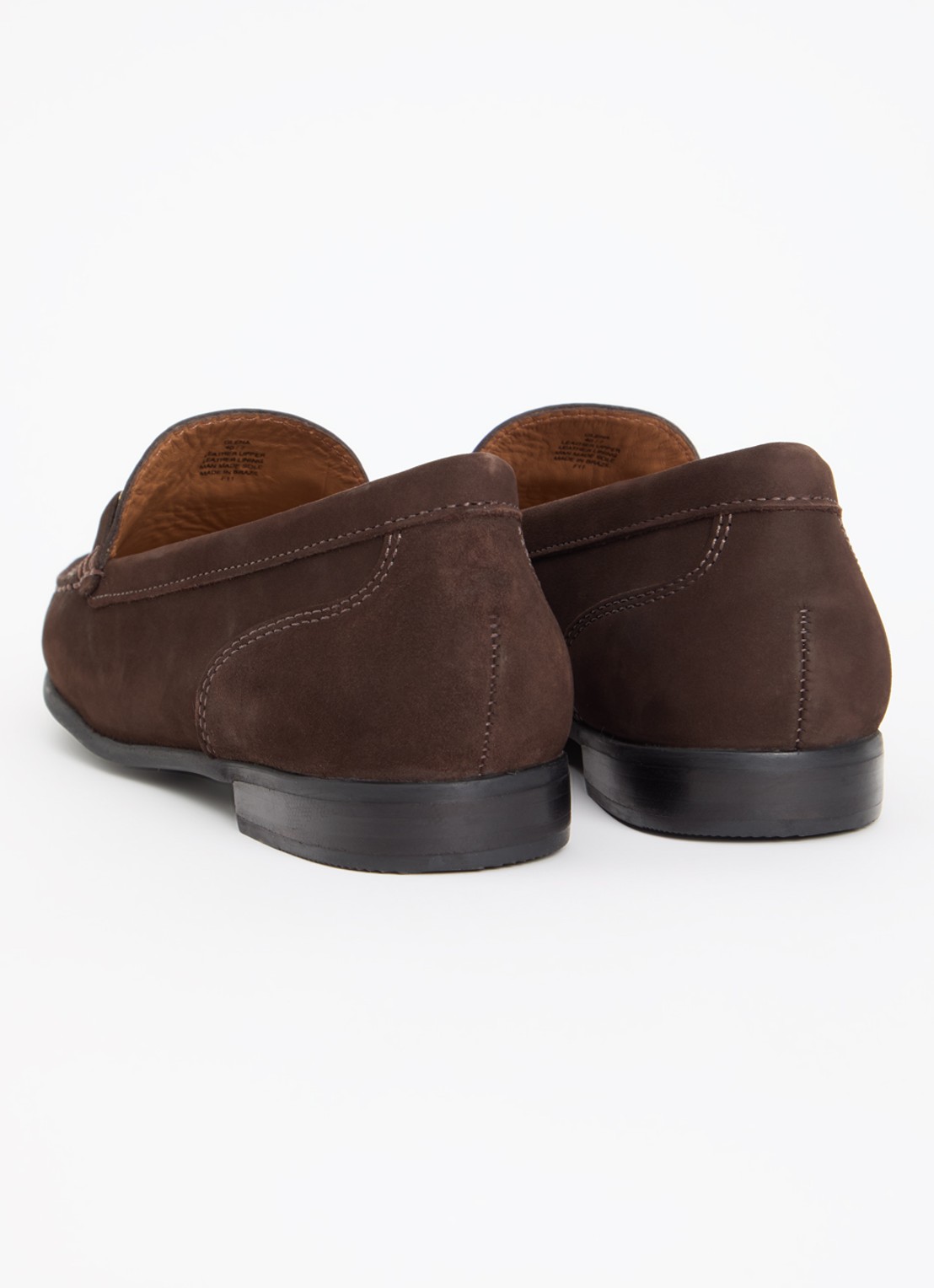 Dune London Glena loafer - achterkant donkerbruin