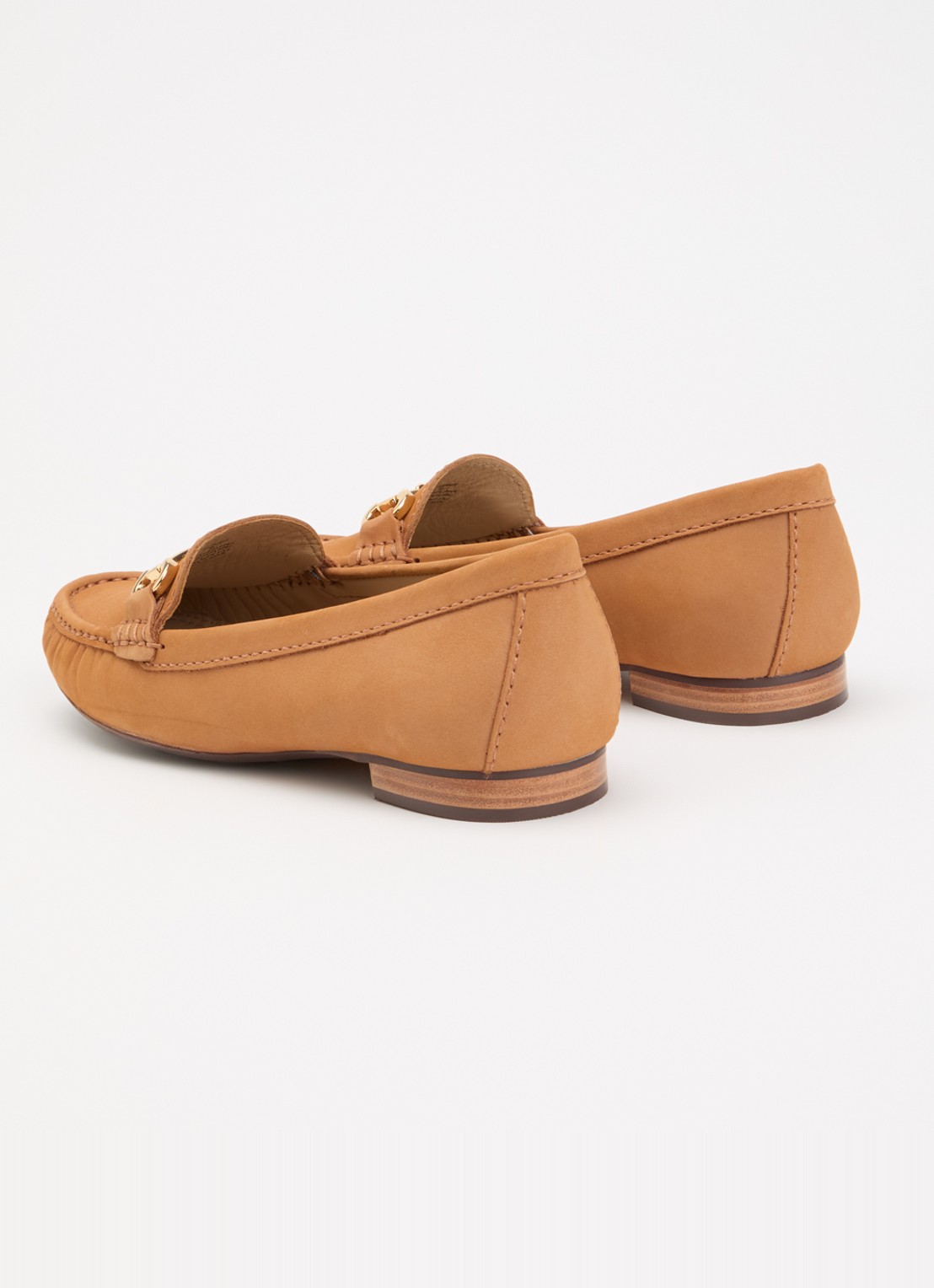 Dune London Glenniee loafer van suède - achterkant 2 zand