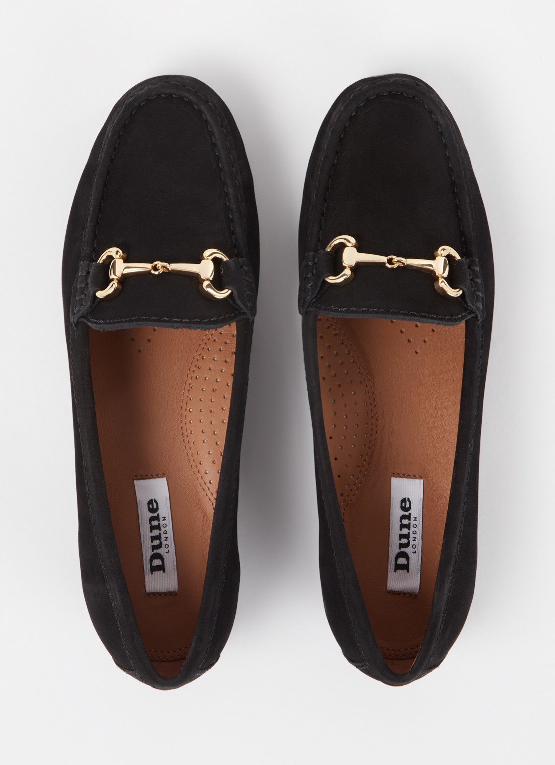 Dune London Glenniee loafer van suède - detail 3 zwart