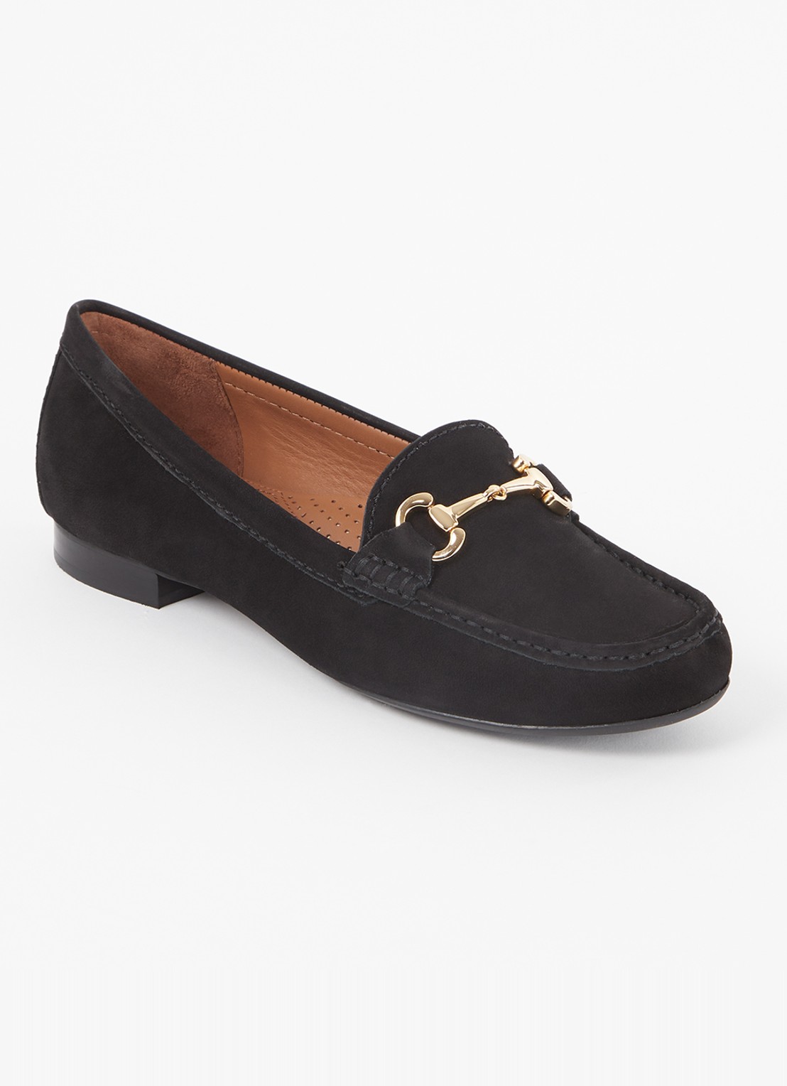 Dune London Glenniee loafer van suède - voorkant 5 zwart