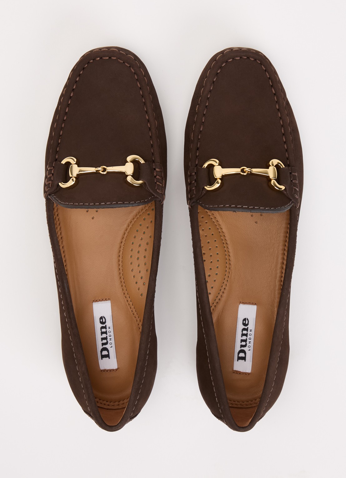 Dune London Glenniee loafer van suède - detail 4 donkerbruin