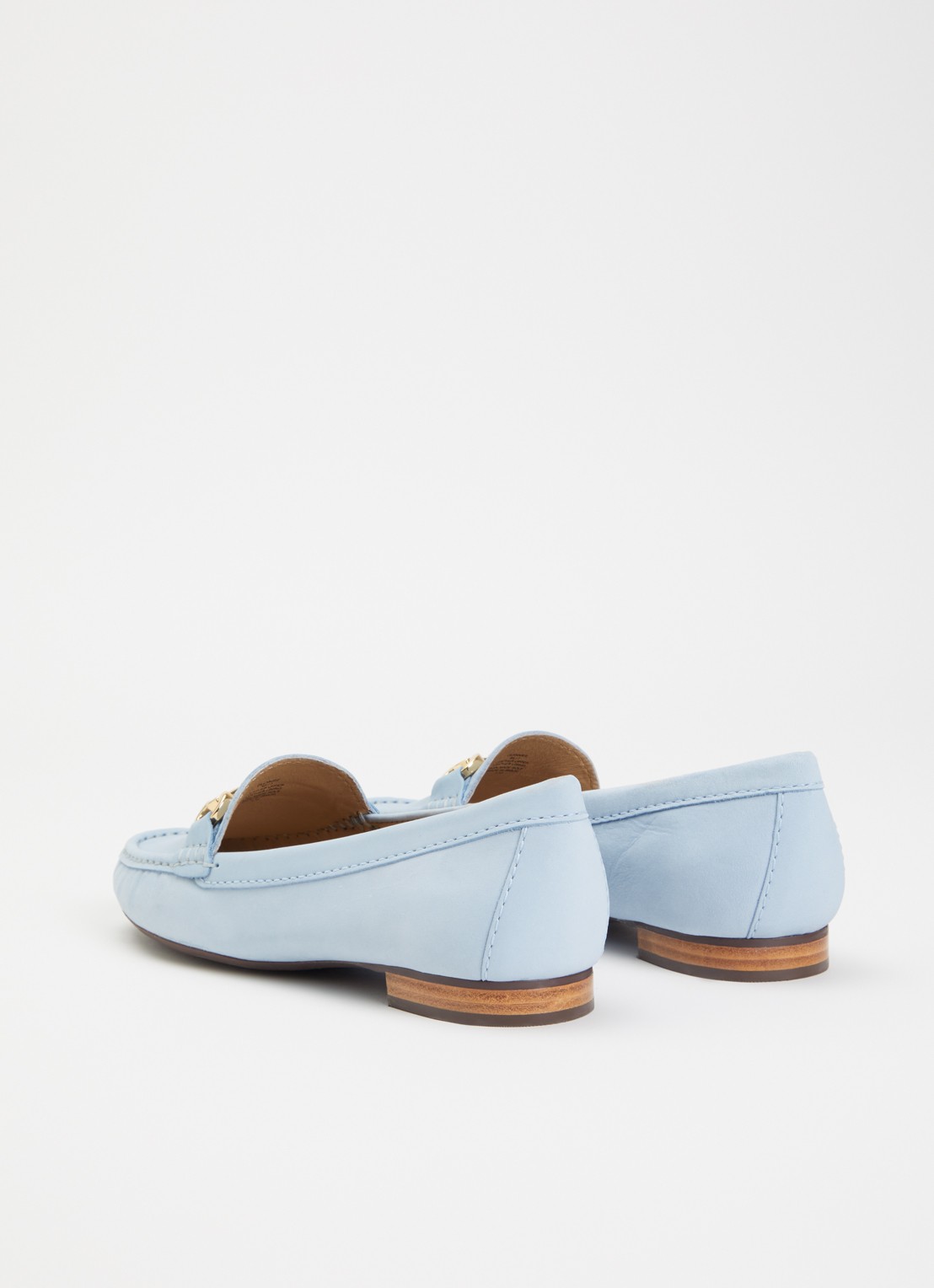 Dune London Glenniee loafer van suède - achterkant 4 lichtblauw
