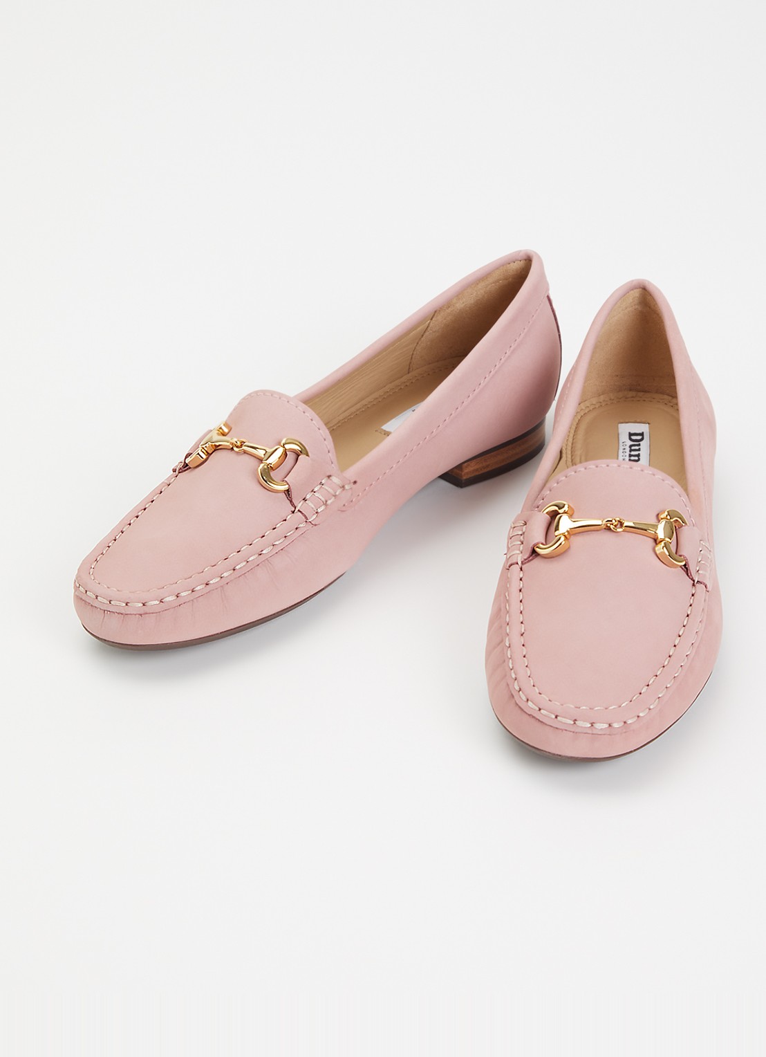 Dune London Glenniee loafer van suède - detail 3 lichtroze