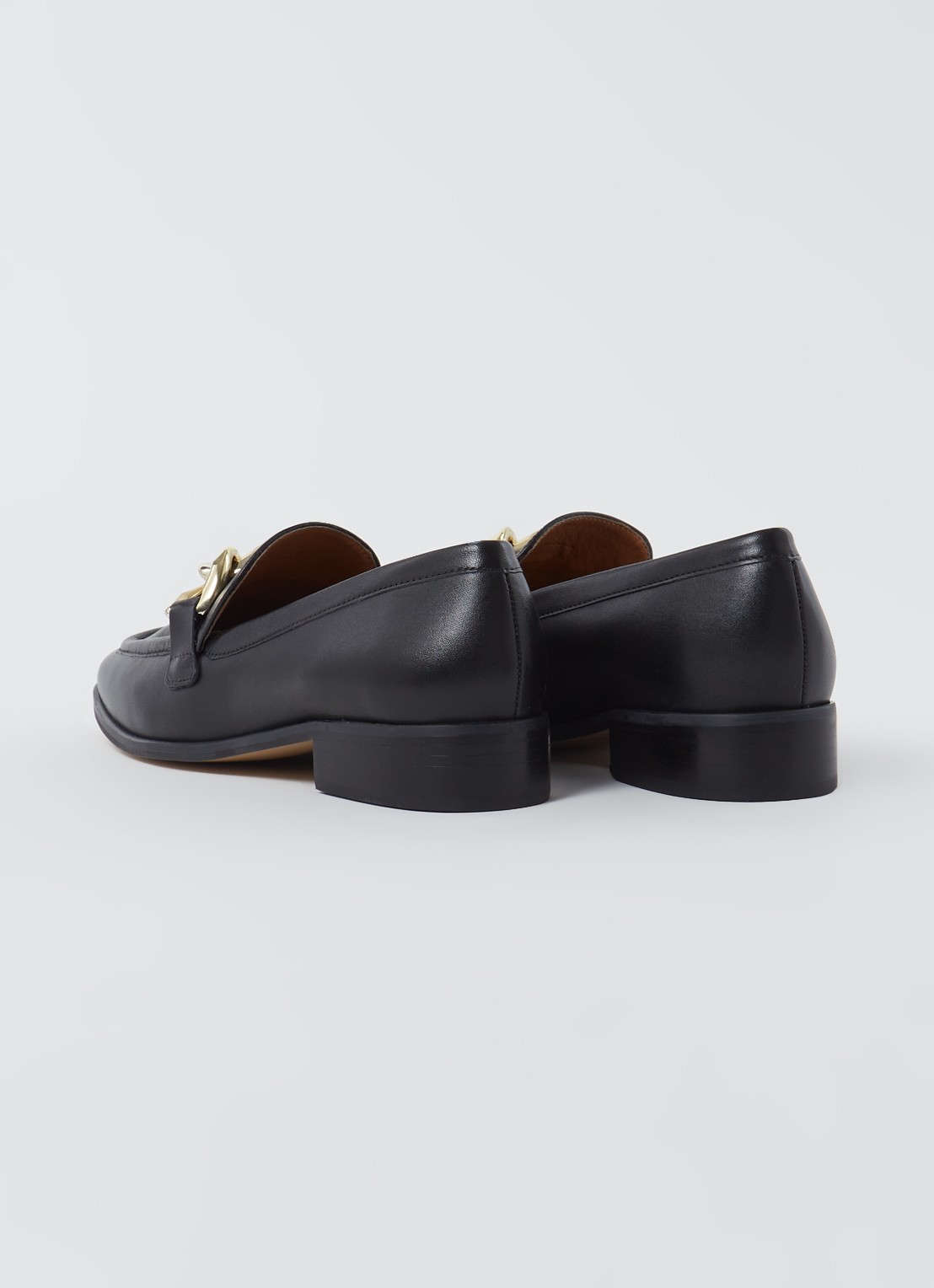 Dune London Glimpse loafer van leer - detail 2 zwart