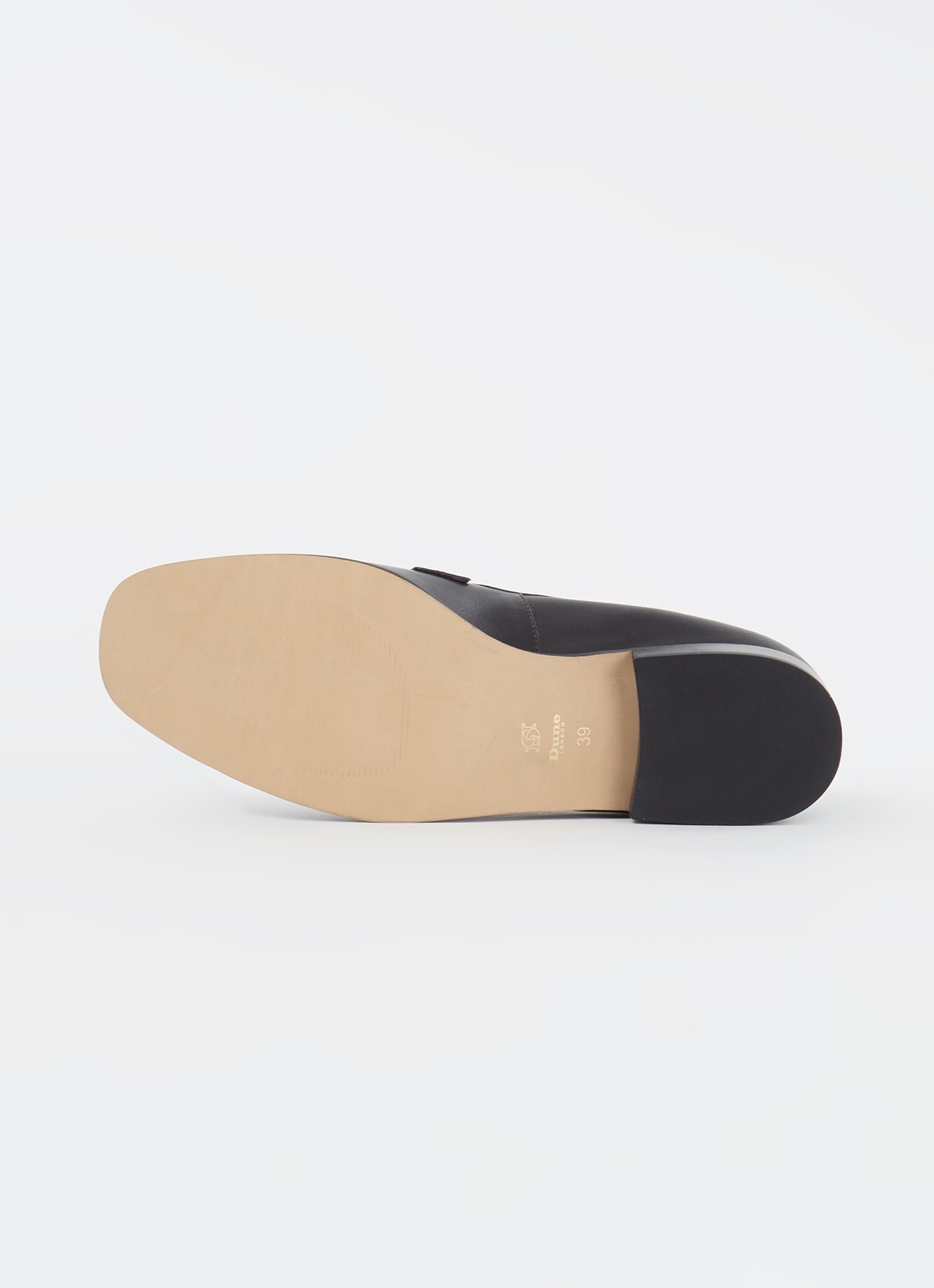 Dune London Glimpse loafer van leer - detail 4 zwart