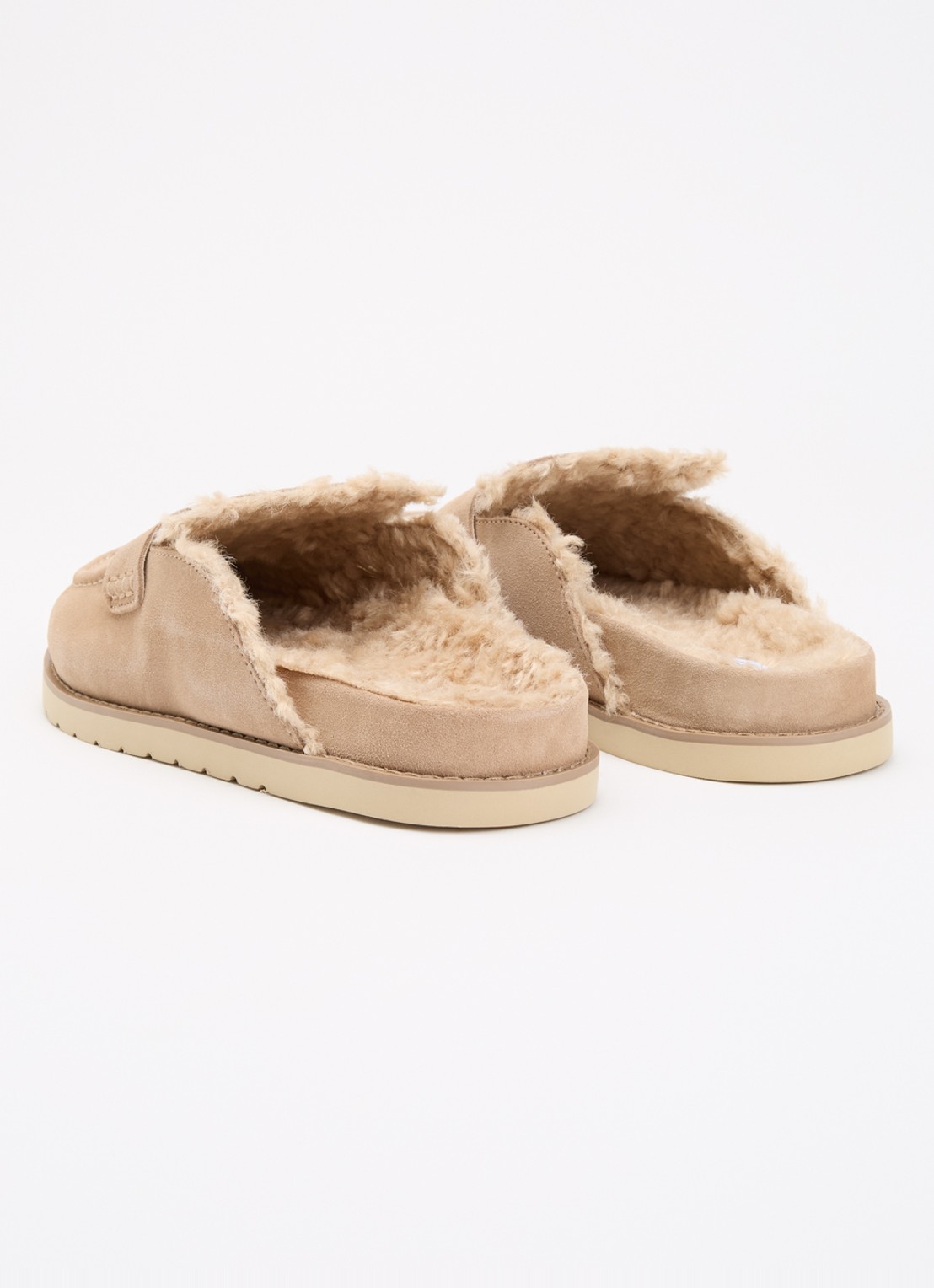 Dune London Goldy muiltje van suède  - achterkant 5 beige