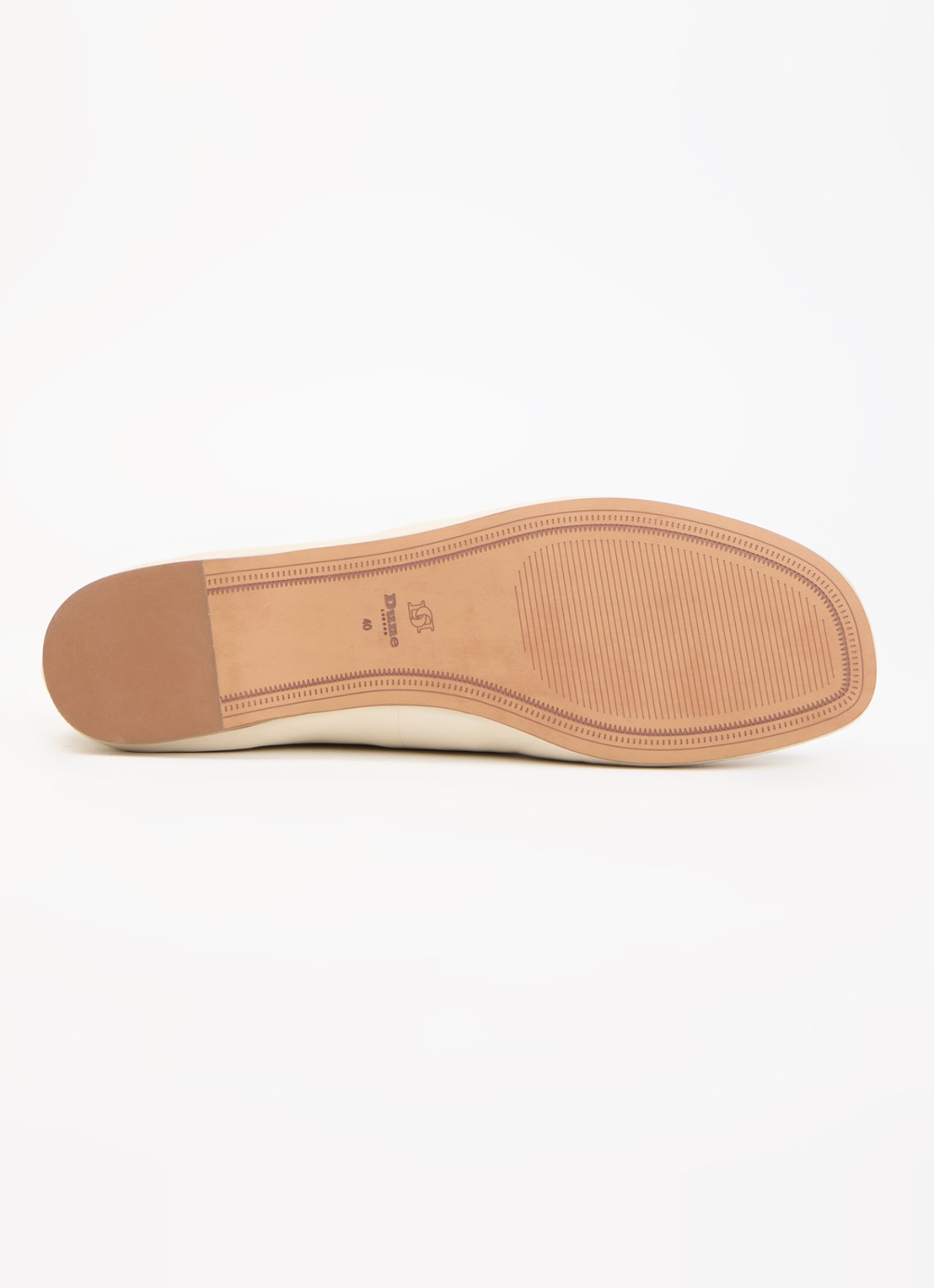 Dune London Gosette loafer van leer met details van suède - detail 3 ivoor