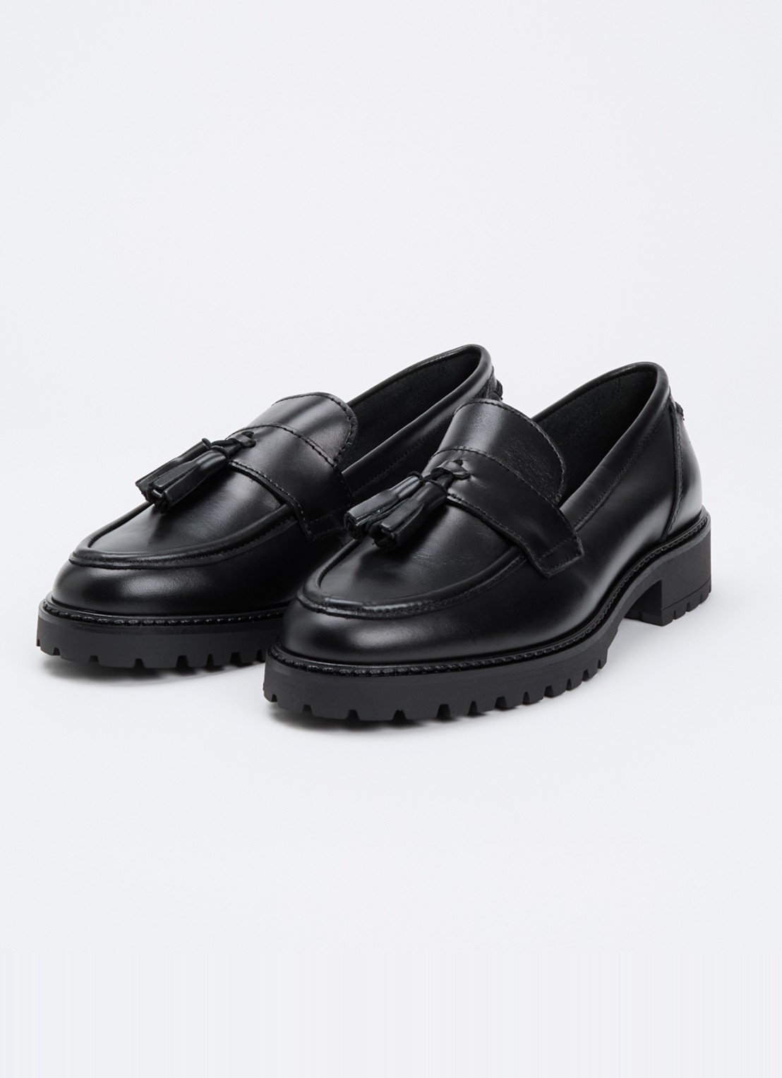 Dune London Gracelyn loafer van leer  - detail 3 zwart
