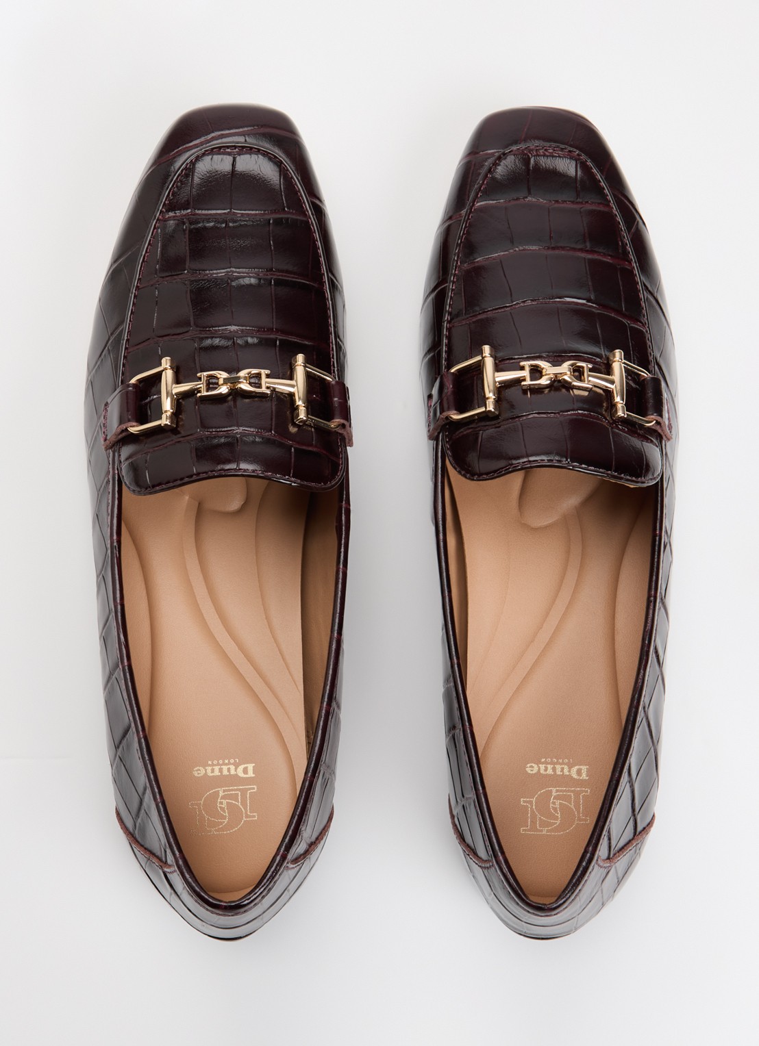Dune London Grained loafer - detail 3 bordeauxrood