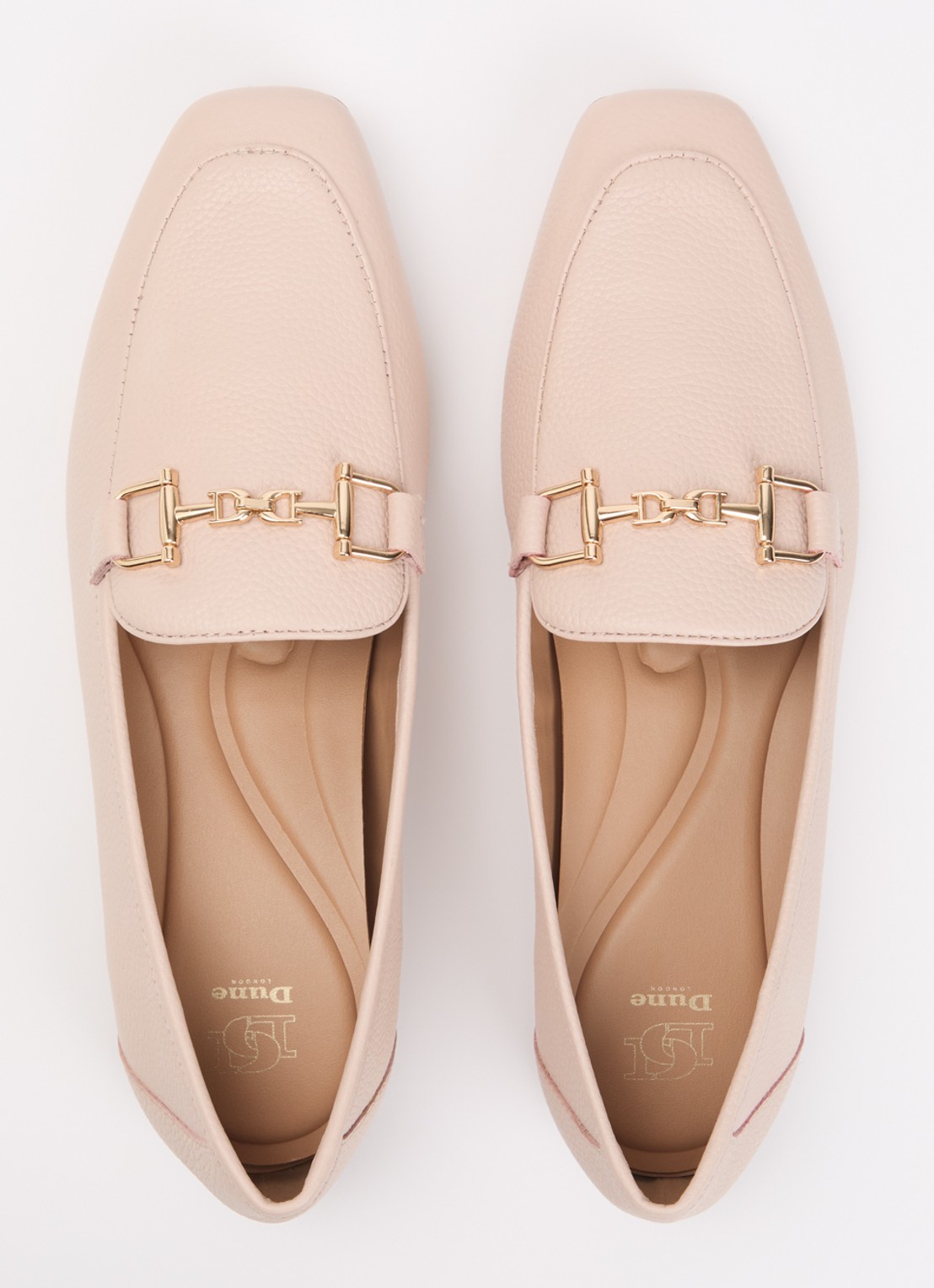 Dune London Grained loafer - detail 3 lichtroze