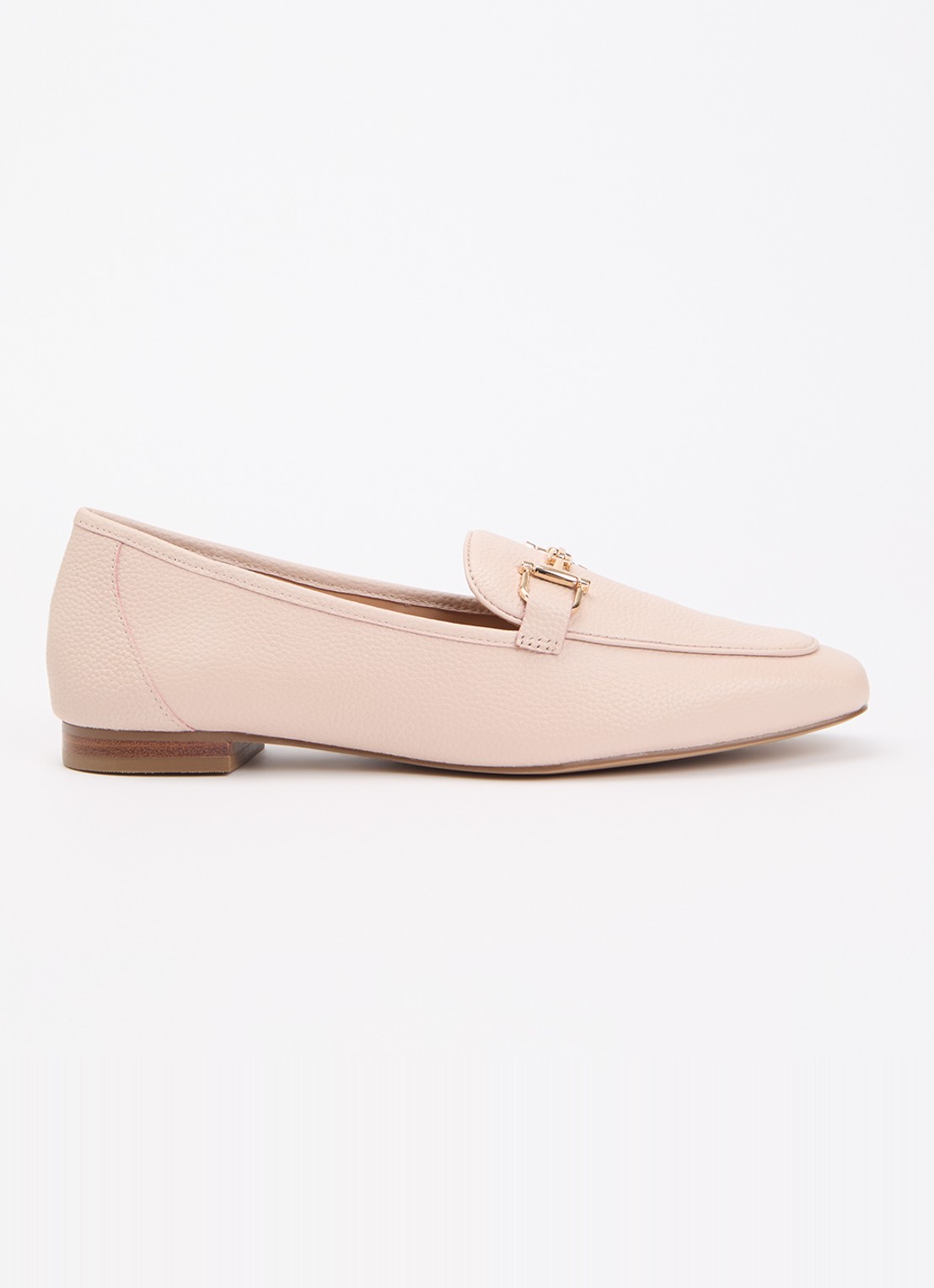 Dune London Grained loafer - voorkant lichtroze