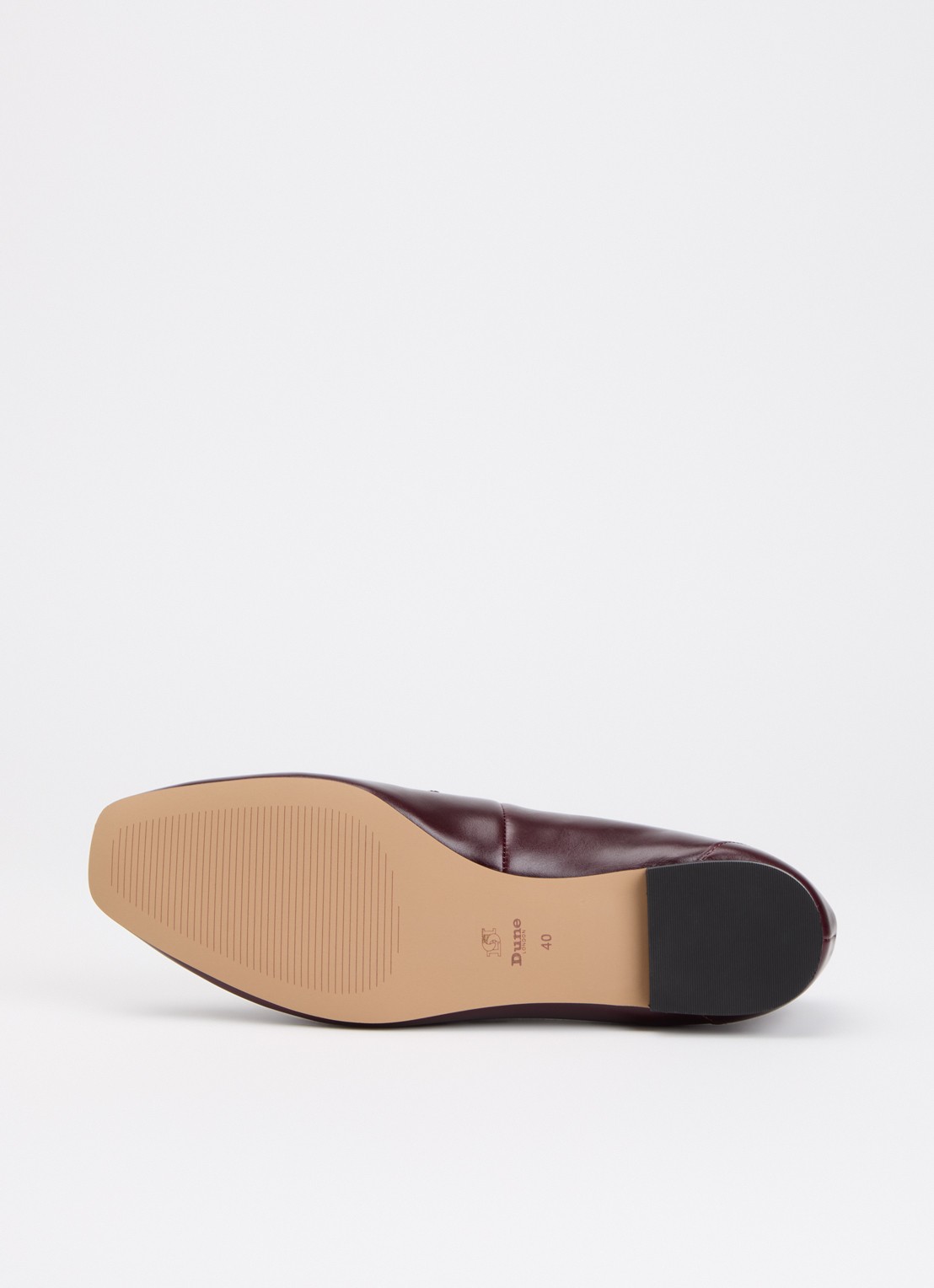 Dune London Grained loafer - detail 4 roodbruin