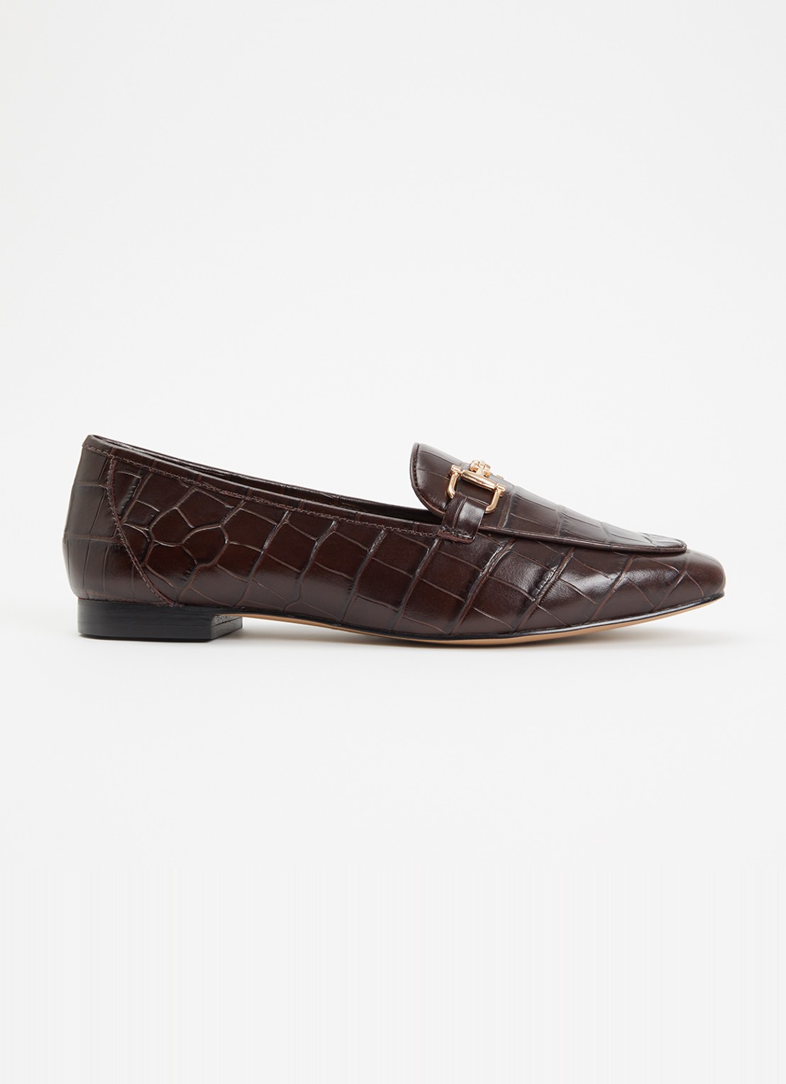 Dune London Grained loafer - voorkant 4 bruin