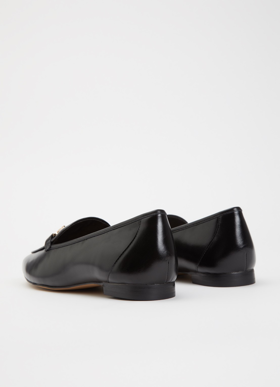 Dune London Grained loafer - achterkant 2 diepzwart