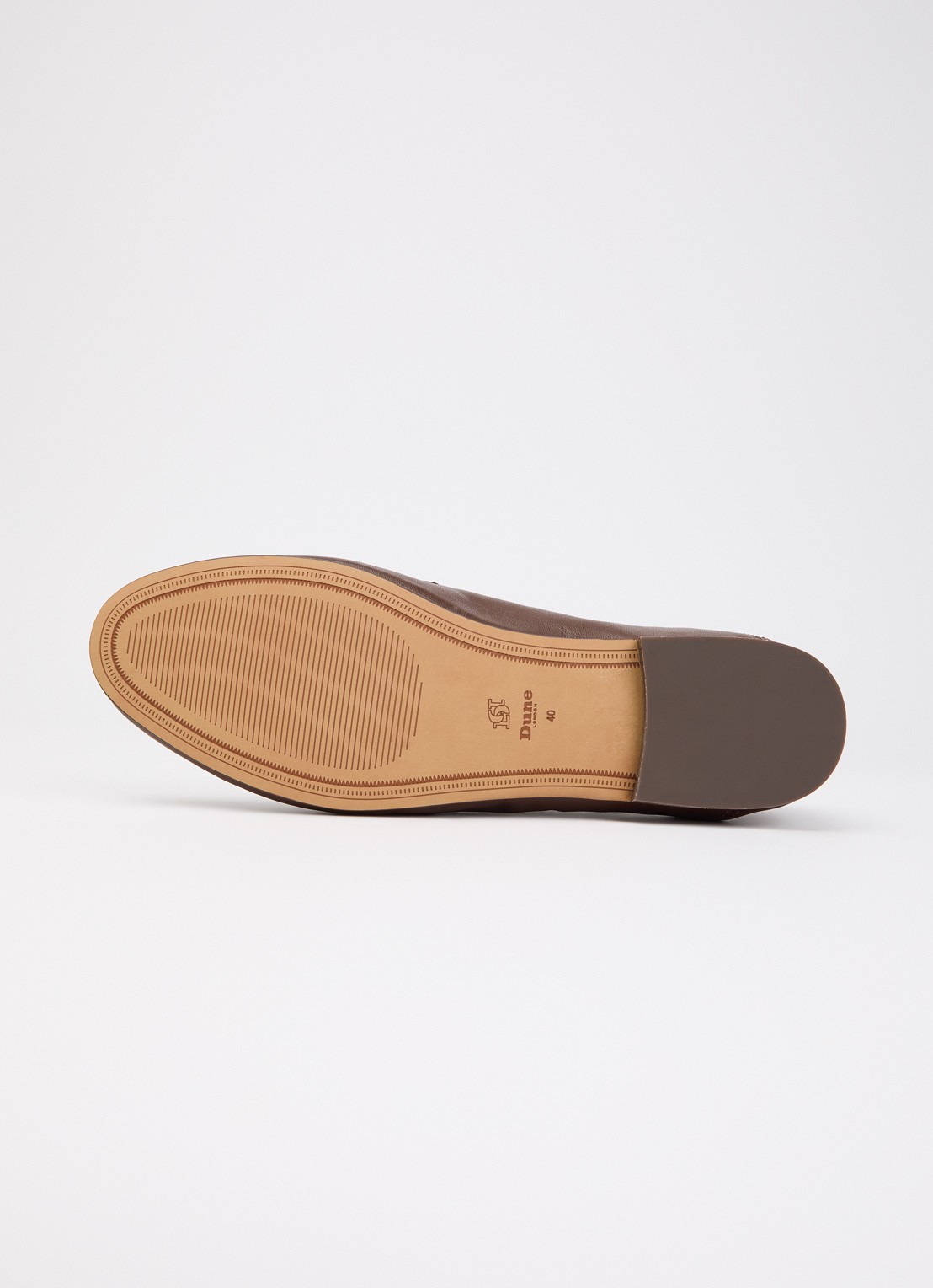 Dune London Greya loafer van leer met gespdetail - detail 5 donkerbruin