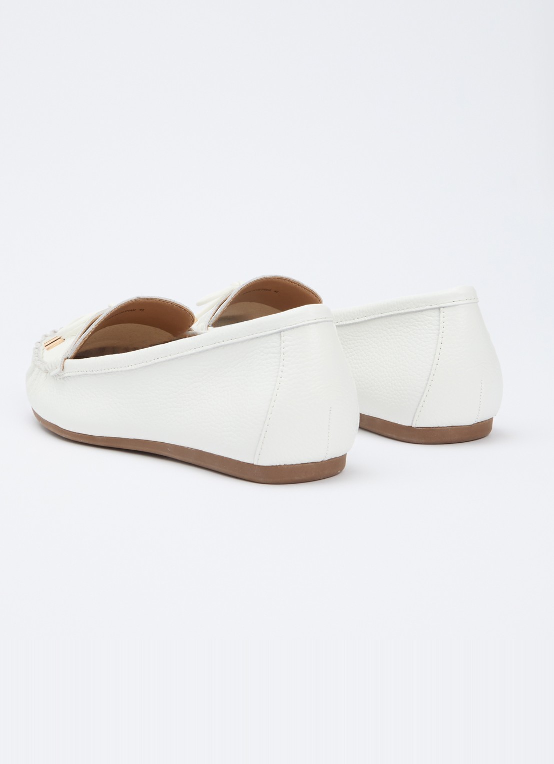 Dune London Grier mocassin van leer - achterkant 2 wit