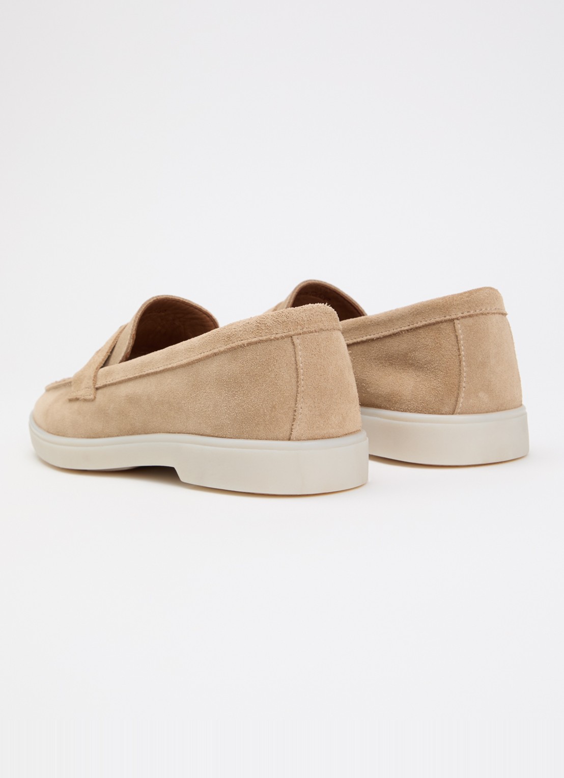 Dune London Grinning loafer van suède - achterkant 2 zand