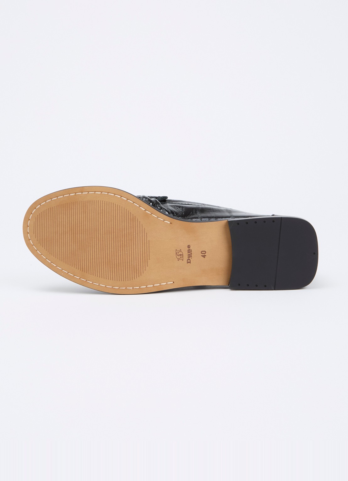 Dune London Grisella loafer van leer - detail 3 zwart