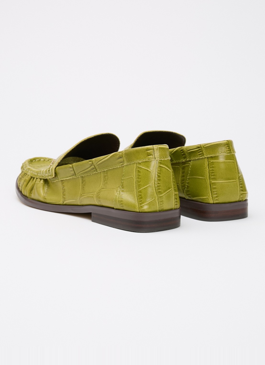 Dune London Grisella loafer van leer - achterkant 5 groen