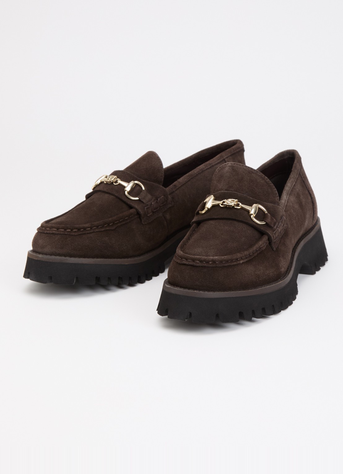 Dune London Grissinis T loafer - detail 2 donkerbruin