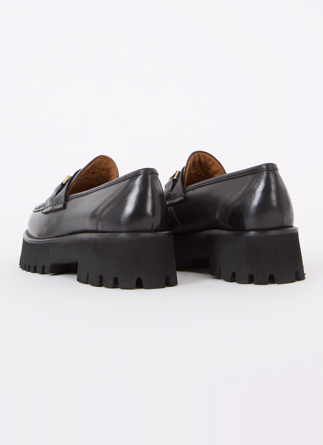 Dune London Groundbreaking loafer van leer - achterkant 5 zwart